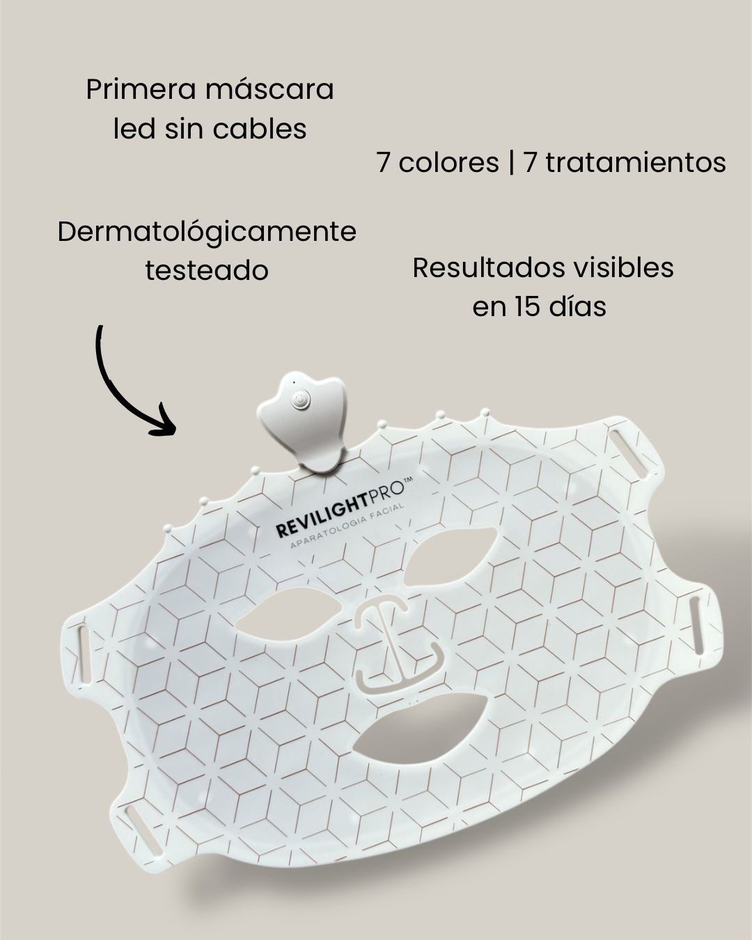 REVILIGHTPRO                          Máscara LED Facial  Tecnología coreana, ahora en tu piel.